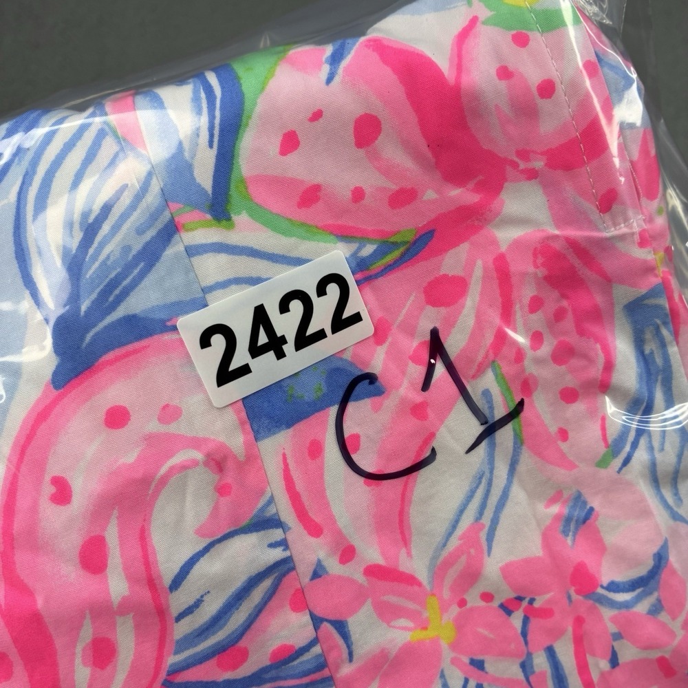 Lilly Pulitzer Steffi Stretch Dress Women's 12 Pink Floral Tropical Shift - Picture 14 of 14
